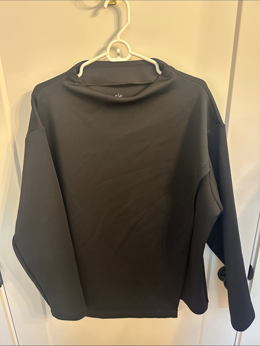ADAY Black Long-Sleeve Minimal Pullover